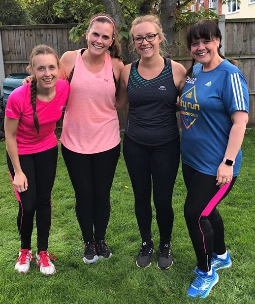 Emma Blackman, Kim Woods, Amy Andrews and Laura Axten from Cherrydown Vets